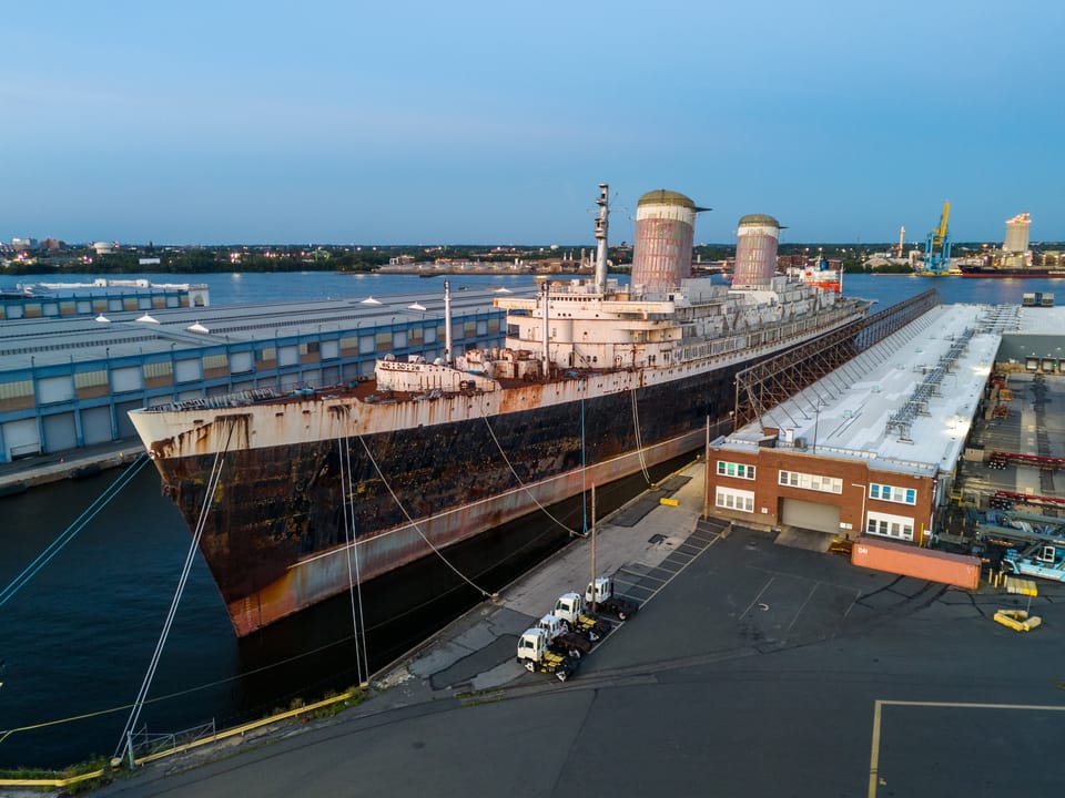 SS United States berthed in Philadelphia PA